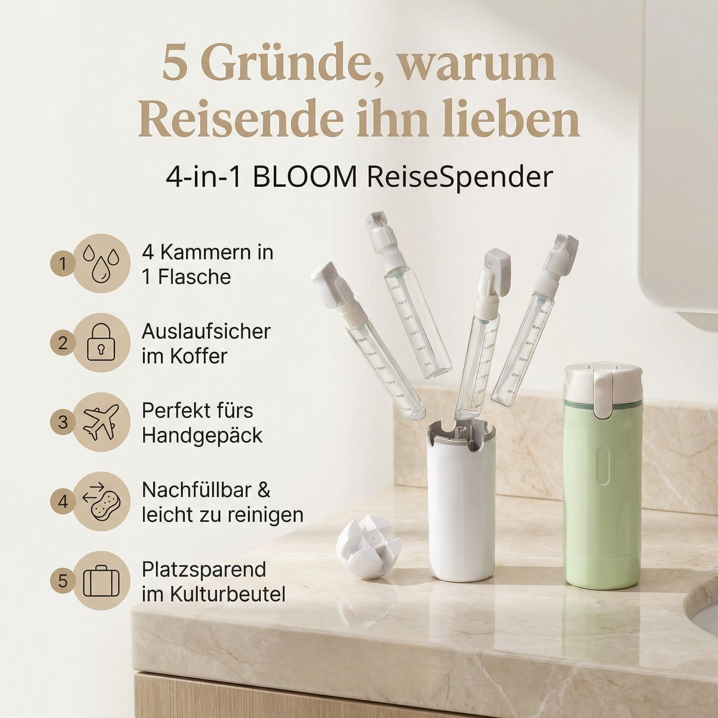 4-in-1 Bloom Reisespender