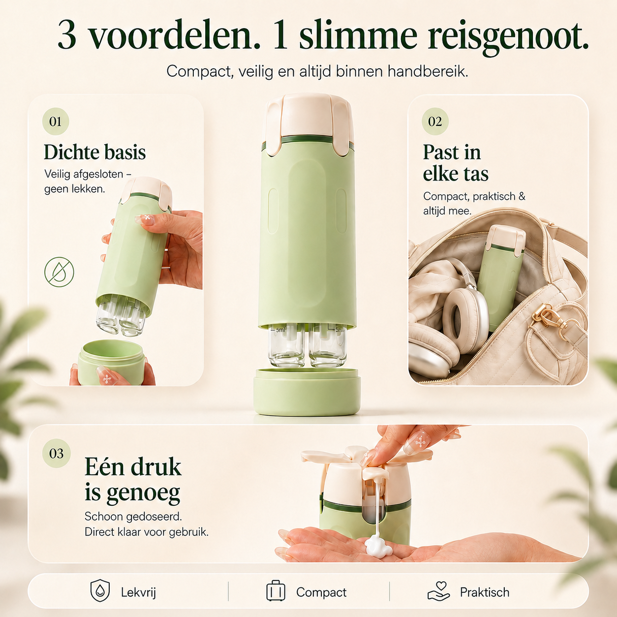 BLOOM 4-IN-1 TRAVEL BOTTEL
