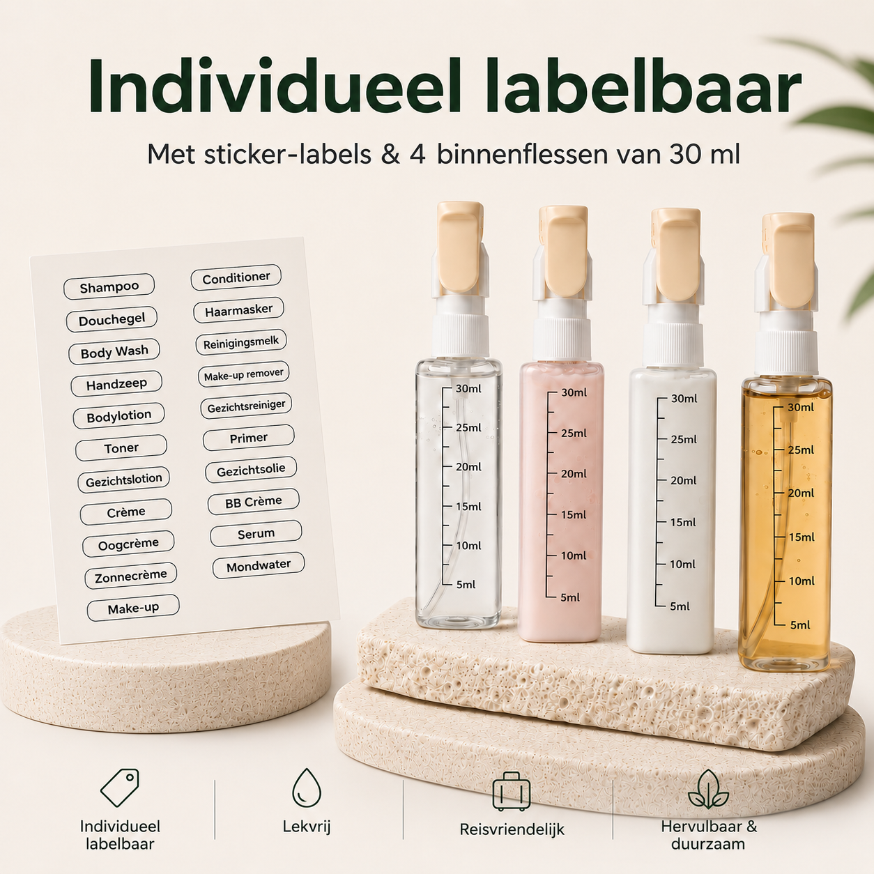 BLOOM 4-IN-1 TRAVEL BOTTEL